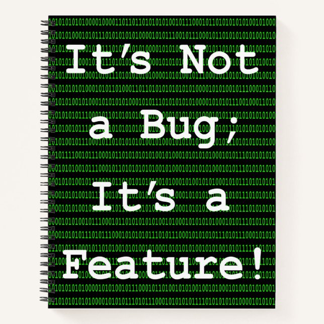 Carnet Ce n'est pas un bug ; c'est une fonctionnalité ! (Devant)