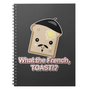 Carnet ce que le toast français mignon dessin animé kawai