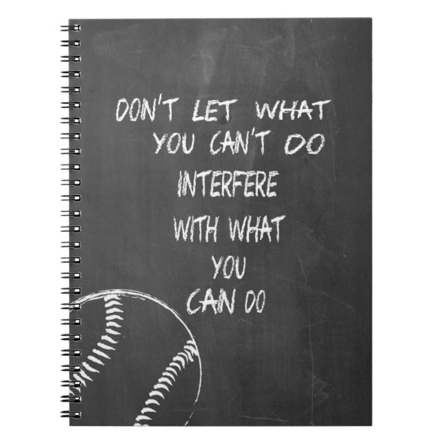 Carnet Ce que vous pouvez faire Motivation baseball (Devant)