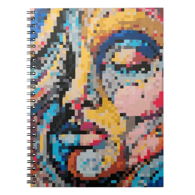 Carnet Célébration Colorée en Style Pixel (Devant)