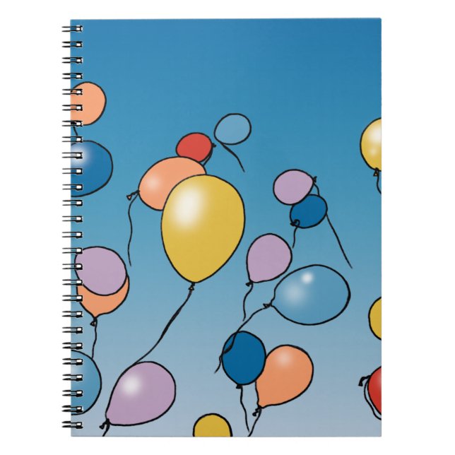 Carnet Célébration d'anniversaire avec ballons (Devant)