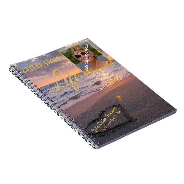 Carnet Célébration De La Vie Coucher De Soleil Océan Phot (Côté Droit)