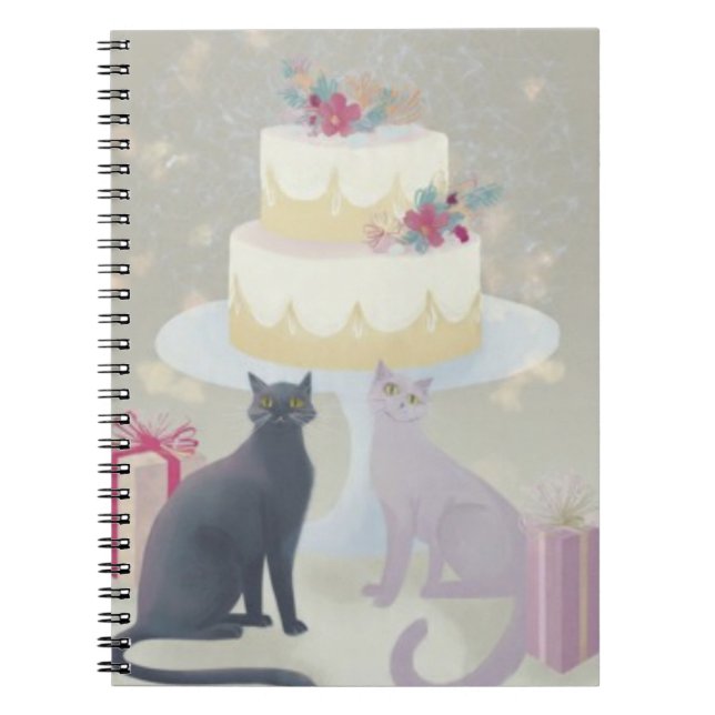 Carnet Célébration Féline Élégante et Festive (Devant)