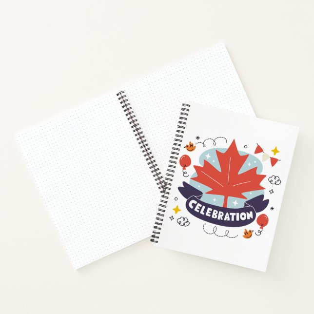 Carnet Célébration festive de la feuille d'érable (Intérieur)