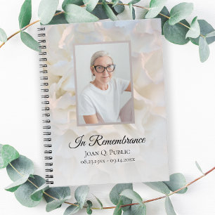 Carnet Célébration florale de l'oeillet blanc de la vie f