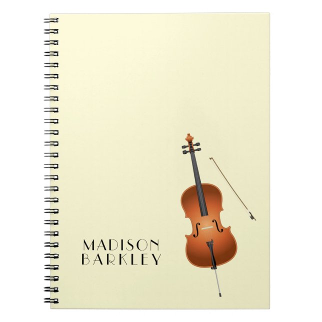 Carnet Cello Musicien Musique Enseignant Chaîne Orchestre (Devant)
