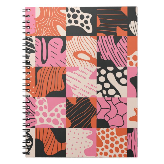 Carnet Cellules de Doodle : Conception Motif géométrique. (Devant)
