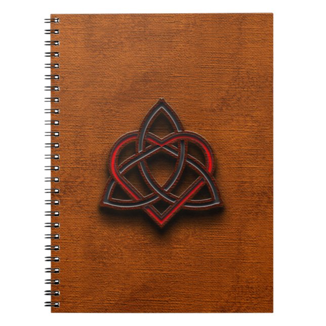 Carnet Céltic Knotwork Valentine Heart Canvas Texture 1 (Devant)