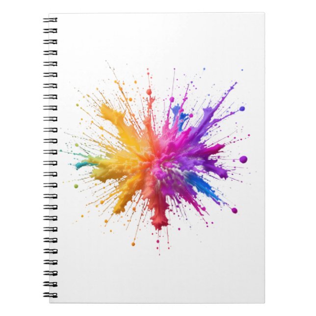 Carnet Central Burst of Vibrant Colorful Powders (Devant)