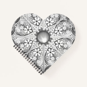 Carnet Céramique gris dentelle