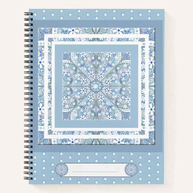 Carnet Céramique Lace Bleu clair (Devant)