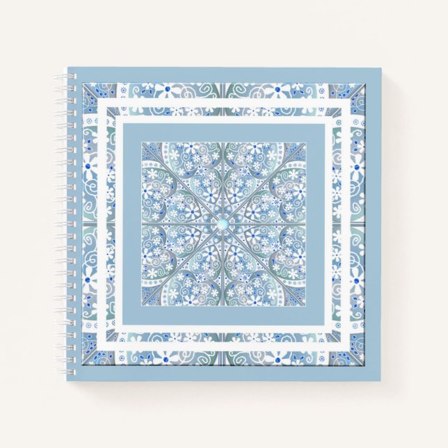 Carnet Céramique Lace Bleu clair (Devant)