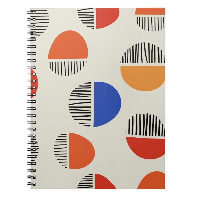 Carnet Cercles Abstraits motif transparent, arrière - pla (Devant)