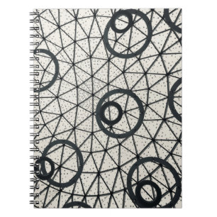 Carnet Cercles Abstraits noirs et blancs