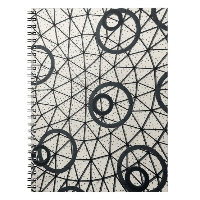Carnet Cercles Abstraits noirs et blancs (Devant)