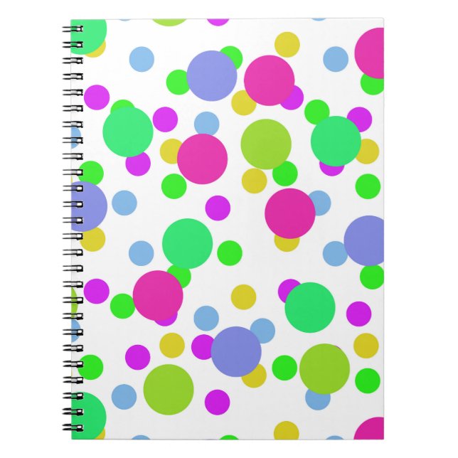 Carnet Cercles abstraits sans couture rond points confett (Devant)