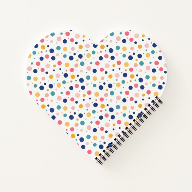 Carnet cercles colorés motifs mignons pois (Dos)