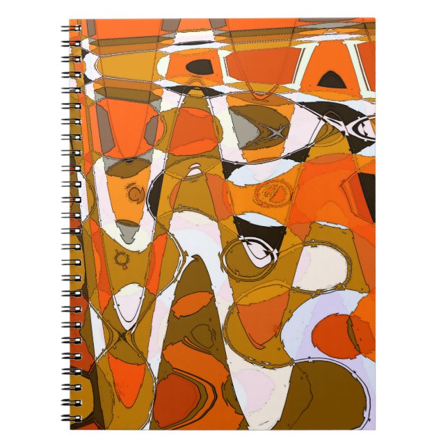 Carnet Cercles d'automne lumineux : motif abstrait. (Devant)