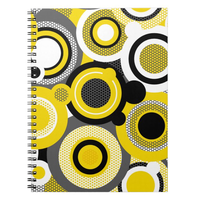 Carnet Cercles de couleur, texture géométrique abstraite  (Devant)