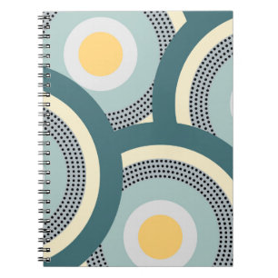 Carnet Cercles de design colorés et décoration pois