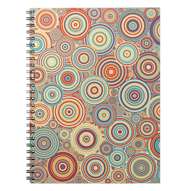 Carnet Cercles distribués couleur Art Générique Abstrait  (Devant)