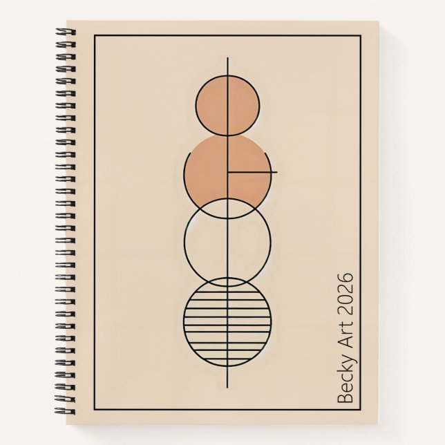 Carnet Cercles et Lignes, Art Bauhaus  (Devant)
