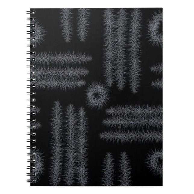 Carnet Cercles et lignes noirs et blancs (Devant)