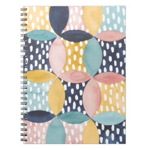 Carnet Cercles géométriques d'aquarelle