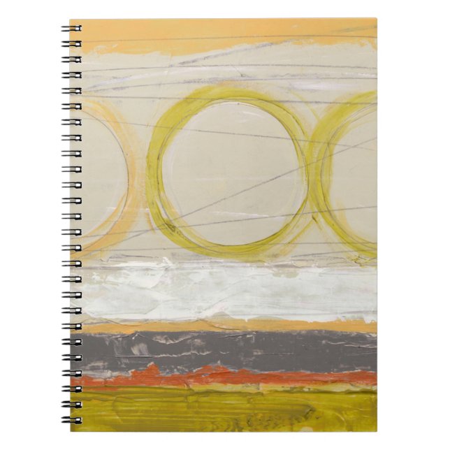 Carnet Cercles jaunes et orange sur Arrière - plan multic (Devant)