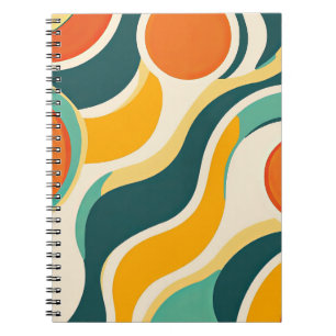 Carnet Cercles orange et flux de couleurs