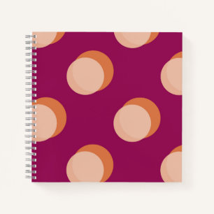 Carnet Cercles Rétro et Motif Gras de Shadows Violet