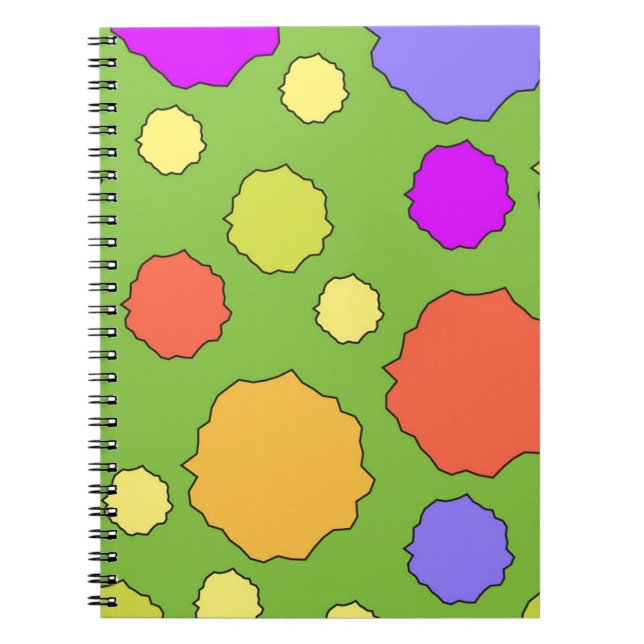 Carnet Cercles rétro funky colorés (Devant)