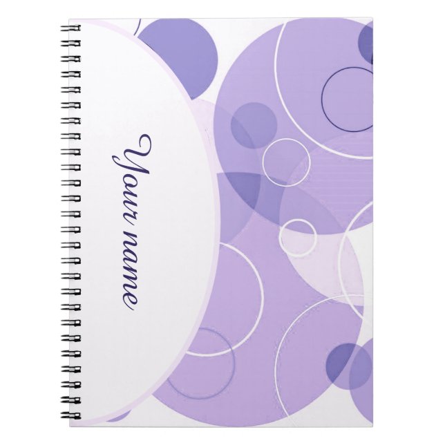 Carnet Cercles violets personnalisés (Devant)
