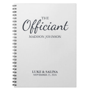 Carnet Cérémonie de célébrant de mariage personnalisée
