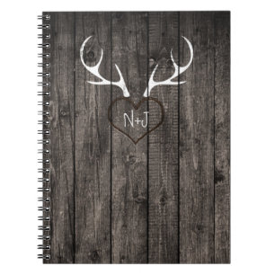 Carnet Ceremonie de mariage Rustique avec bois de cerf et