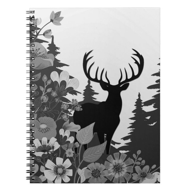Carnet Cerf à grande ramure hors de la forêt  (Devant)