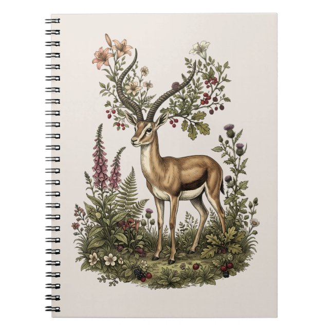 Carnet Cerf aux fleurs sauvages  (Devant)