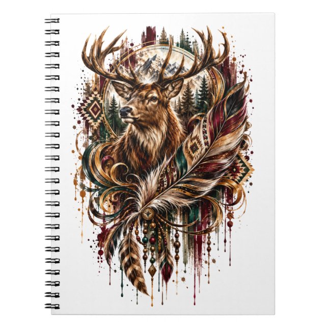 Carnet Cerf Bohème, Rêvant de Cerf (Devant)
