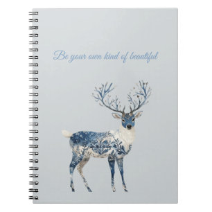 Carnet Cerf Chic Bleu Blanc