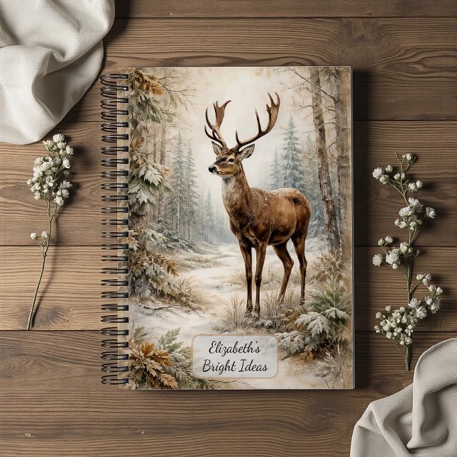 Carnet Cerf de la forêt hivernale (Créateur téléchargé)