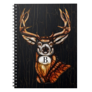 Carnet Cerf en Bois Personnalisé Campagne Rustique