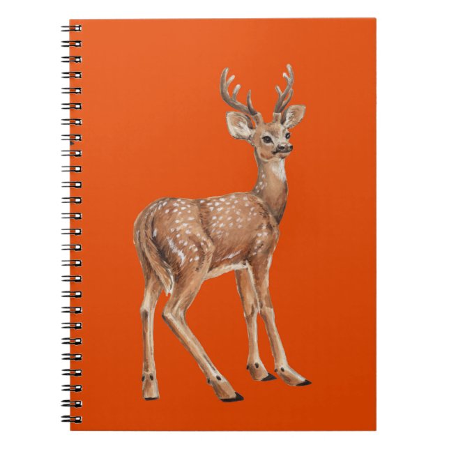 Carnet Cerf en rouge (Devant)