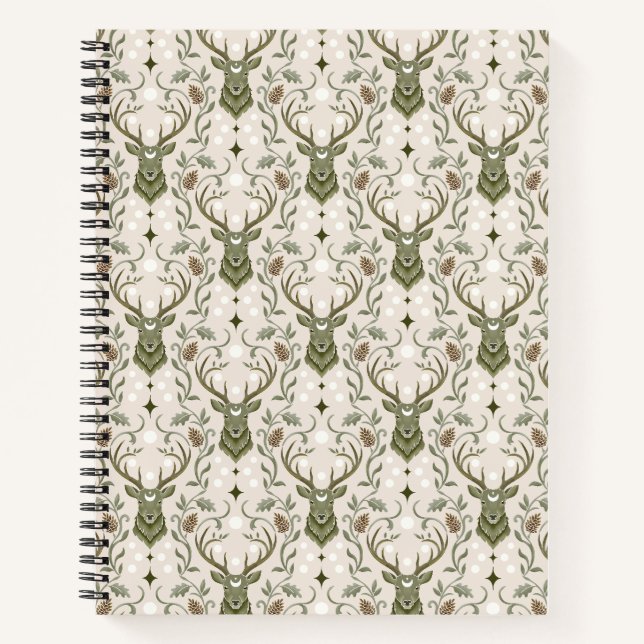 Carnet Cerf Tribal Boho, Rêvant de Cerf (Devant)