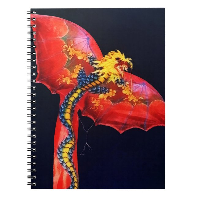 Carnet Cerf-volant rouge de dragon (Devant)