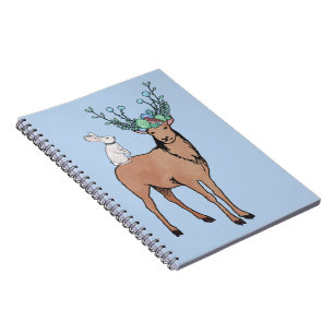 Carnet Cerfs communs et lapin