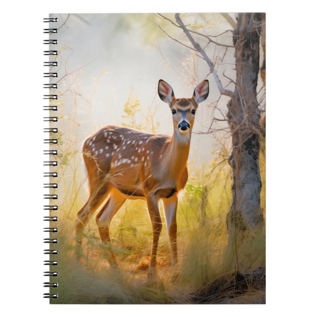 Carnet Cerfs Élégants dans la Forêt Dessin Naturel (Devant)