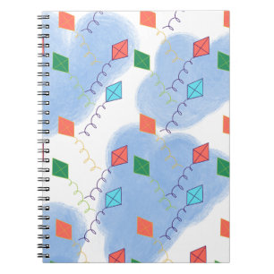 Carnet Cerfs-volants fantaisistes motif ciel multicolore