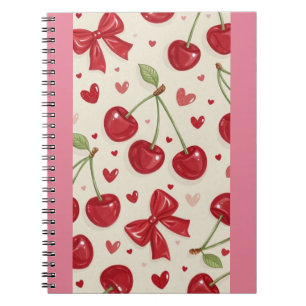 Carnet Cerise Coquette et Ruban Rouge