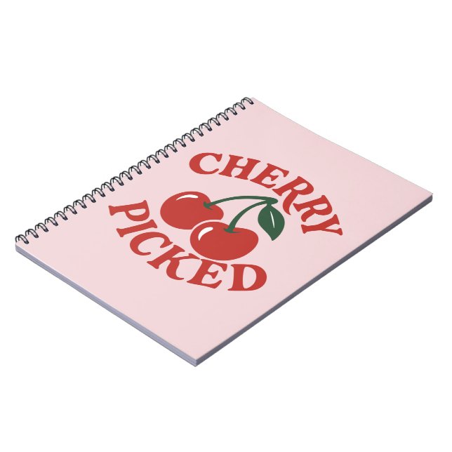 Carnet Cerises Choisis Graphique De Fruit Rétro Branché R (Côté gauche)