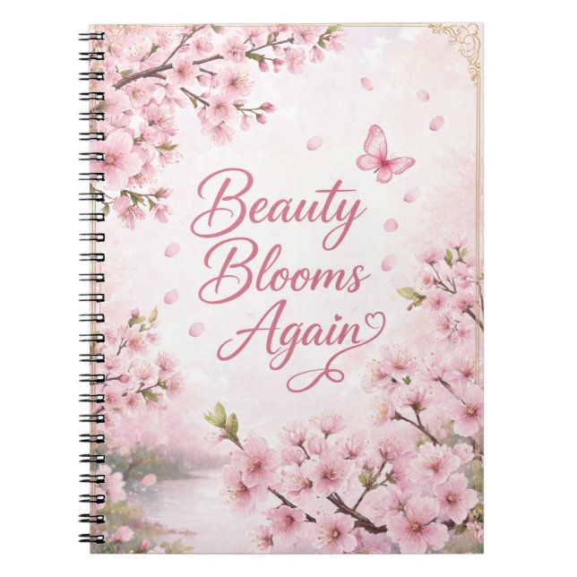 Carnet Cerisier en Fleur : La Beauté Refleurit (Devant)